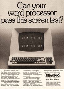 Magazine advertisement for WordStar.